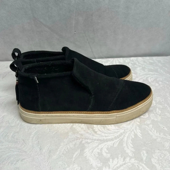 TOMS Paxton Bootie Black Slip On Ankle‎ Pull Tab Fashion Sneaker Women's Size 11 - Picture 8 of 9